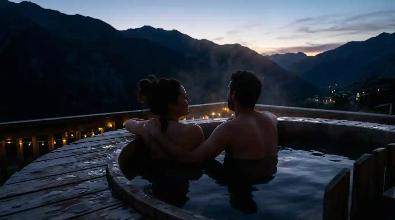 UK hot tub hotel weekend break autumn winter 2026 romantic