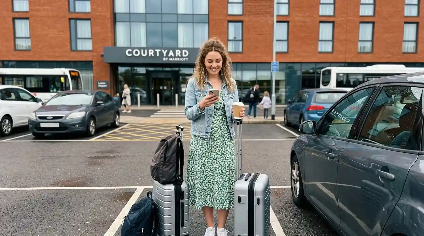 Courtyard Marriott Luton Airport business hotel parking
