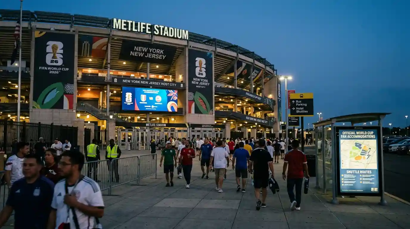 World Cup 2026 places to stay MetLife Stadium New York final UK fans