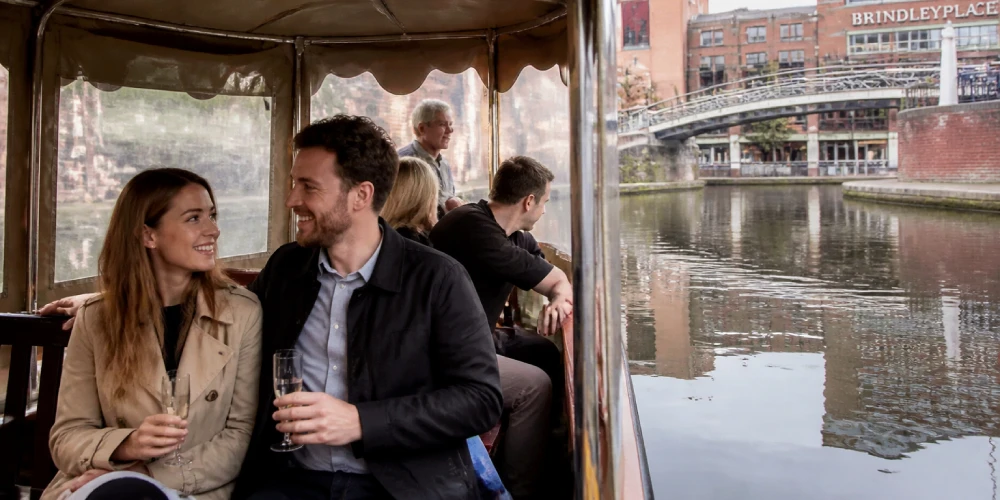 A canal boat trip from Brindleyplace