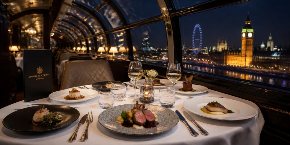 Bustronome: a six-course gourmet dinner on a glass-roofed coach